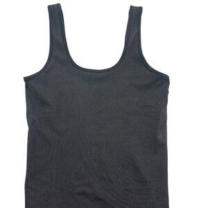 Black Ribbed Tank Top